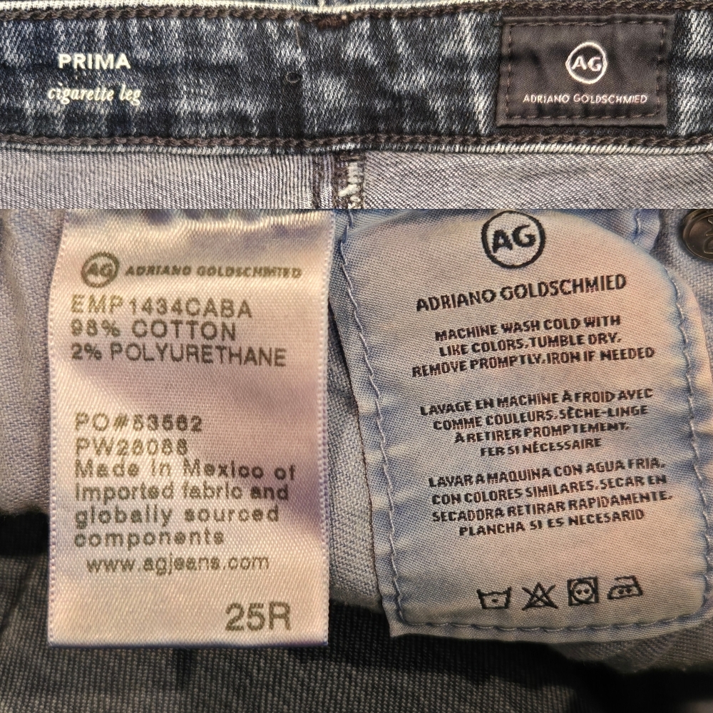 AG Adriano Goldschmied Prima Cigarette Leg Mid-rise Jean Stretch Casablanca 25 - Picture 12 of 12